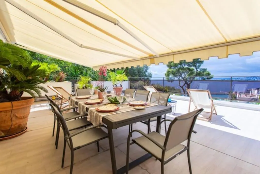 Appartement Pour 6 Avec Magnifique Terrasse De 114M2 Et Vue Panoramique Nice