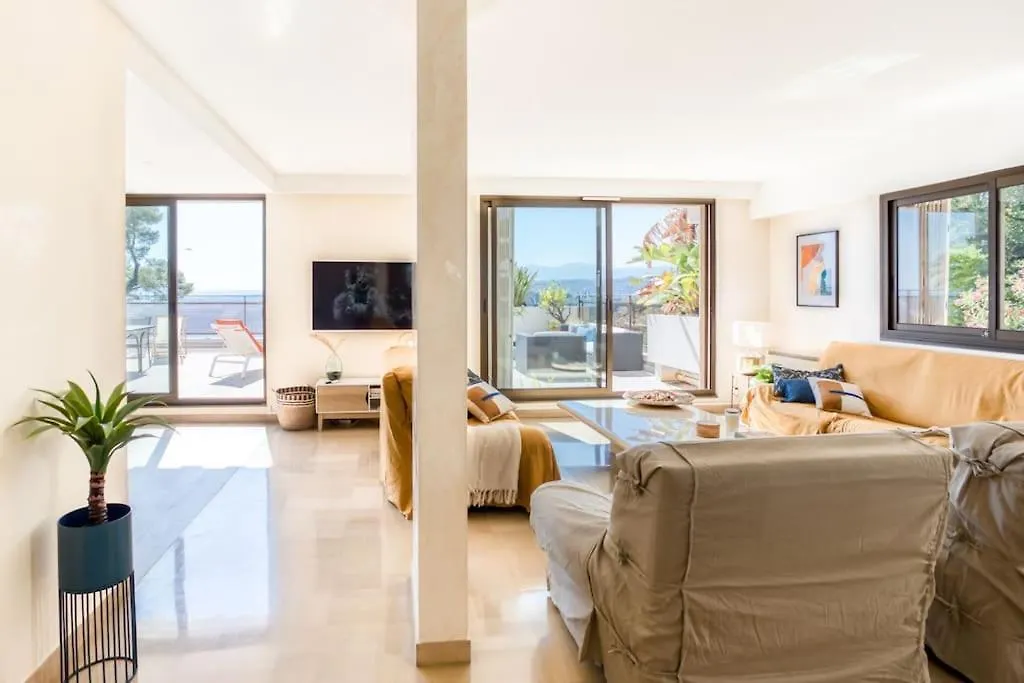 Appartement Pour 6 Avec Magnifique Terrasse De 114M2 Et Vue Panoramique Νίκαια Γαλλία