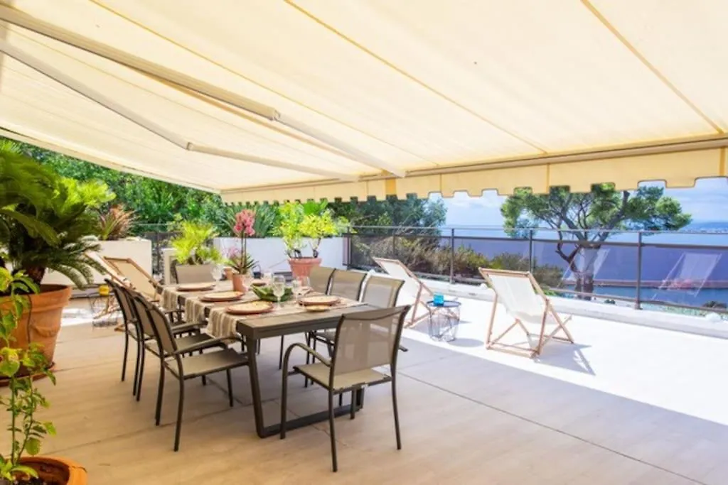 Appartement Pour 6 Avec Magnifique Terrasse De 114M2 Et Vue Panoramique Νίκαια 0*,